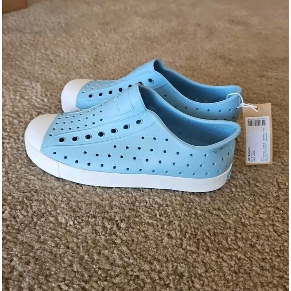 Native Kids Light Blue Perforated Slip-On Shoes